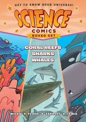 Coffret de bandes dessinées scientifiques : Récifs coralliens, requins et baleines - Science Comics Boxed Set: Coral Reefs, Sharks, and Whales