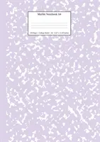 Cahier de marbre A4 : Lilas violet Journal ligné pour le collège - Marble Notebook A4: Lilac Purple College Ruled Journal