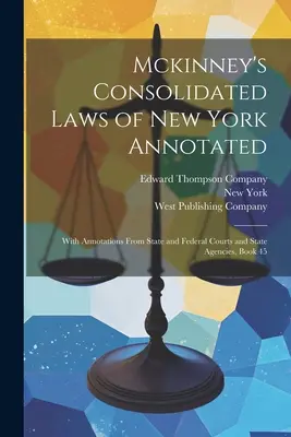Mckinney's Consolidated Laws of New York Annotated : With Annotations From State and Federal Courts and State Agencies, Book 45 (avec des annotations des tribunaux d'État et fédéraux et des agences d'État) - Mckinney's Consolidated Laws of New York Annotated: With Annotations From State and Federal Courts and State Agencies, Book 45
