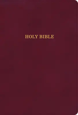 KJV Bible mince à gros caractères, cuir véritable bourgogne - KJV Large Print Thinline Bible, Burgundy Leathertouch