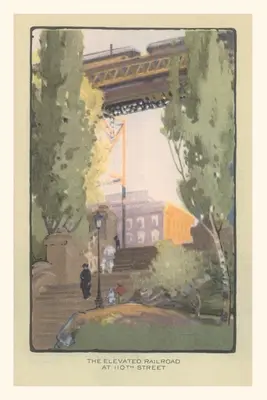 Journal d'époque Chemin de fer surélevé à la 110e rue - Vintage Journal The Elevated Railroad at 110th Street