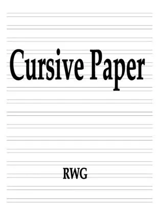 Papier Cursif : 200 Pages 8.5 X 11 - Cursive Paper: 200 Pages 8.5 X 11