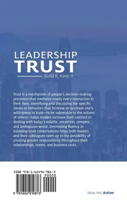 Leadership Trust : La construire, la conserver - Leadership Trust: Build It, Keep It