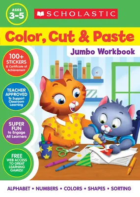 Cahier d'exercices Jumbo Color, Cut & Paste - Color, Cut & Paste Jumbo Workbook