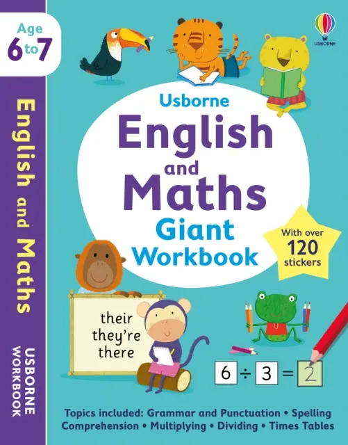 Livre d'exercices géant d'anglais et de mathématiques 6-7 - Usborne English and Maths Giant Workbook 6-7