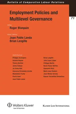 Politiques de l'emploi et gouvernance multiniveaux - Employment Policies and Multilevel Governance