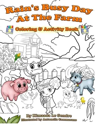 Livre à colorier Rain's Busy Day At The Farm (La journée occupée de Rain à la ferme) - Rain's Busy Day At The Farm Coloring Book