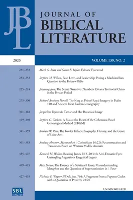 Journal de la littérature biblique 139.2 (2020) - Journal of Biblical Literature 139.2 (2020)