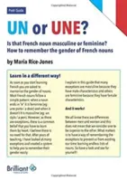 Un ou Une ? Ce mot français est-il masculin ou féminin ? - Un or Une? Is this French word masculine or feminine?