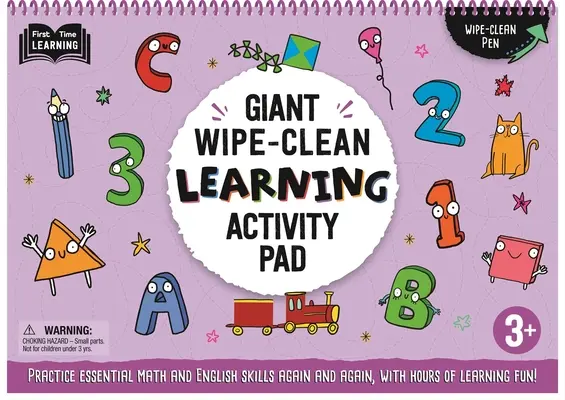 Pack d'activités d'apprentissage géant à essuyer : Pratiquer les compétences essentielles en mathématiques et en anglais, avec des heures d'apprentissage amusant ! 3+ - Giant Wipe-Clean Learning Activity Pack: Practice Essential Math and English Skills, with Hours of Learning Fun! 3+