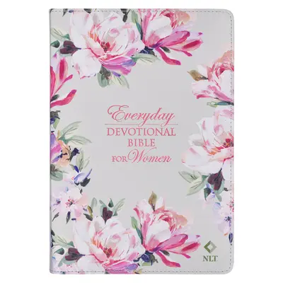 NLT Holy Bible Everyday Devotional Bible for Women New Living Translation, cuir végétalien, imprimé floral rose - NLT Holy Bible Everyday Devotional Bible for Women New Living Translation, Vegan Leather, Pink Floral Printed