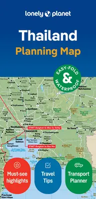 Carte de planification Lonely Planet Thaïlande - Lonely Planet Thailand Planning Map