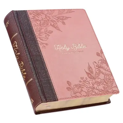 KJV Holy Bible, Bible de prise de notes, couverture rigide en similicuir - King James Version, Brown/Pink - KJV Holy Bible, Note-Taking Bible, Faux Leather Hardcover - King James Version, Brown/Pink