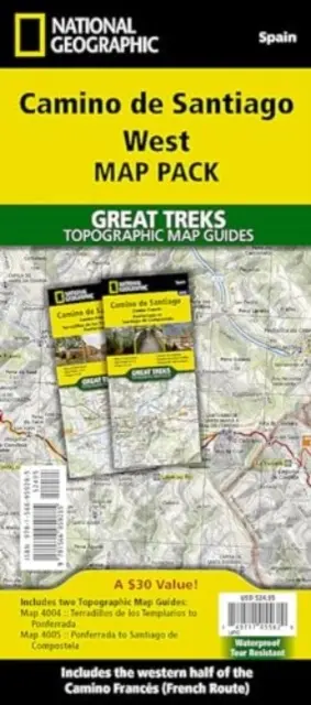 Camino de Santiago West Map [Map Pack Bunde] Map