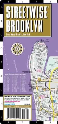 Streetwise Brooklyn Map - Carte plastifiée du centre-ville de Brooklyn, New York - Streetwise Brooklyn Map - Laminated City Center Street Map of Brooklyn, New York