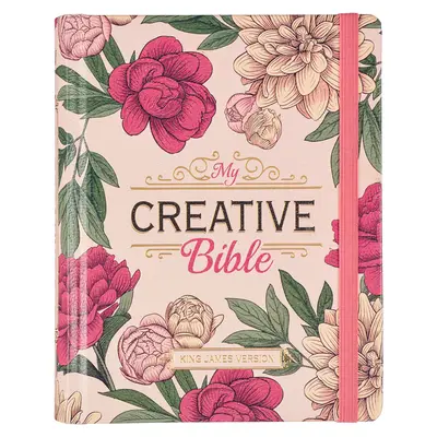 KJV Holy Bible, My Creative Bible, couverture rigide en similicuir - ruban marqueur, King James Version, imprimé floral rose - KJV Holy Bible, My Creative Bible, Faux Leather Hardcover - Ribbon Marker, King James Version, Pink Printed Floral