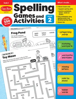 Spelling Games and Activities, Grade 2 Teacher Resource (en anglais) - Spelling Games and Activities, Grade 2 Teacher Resource