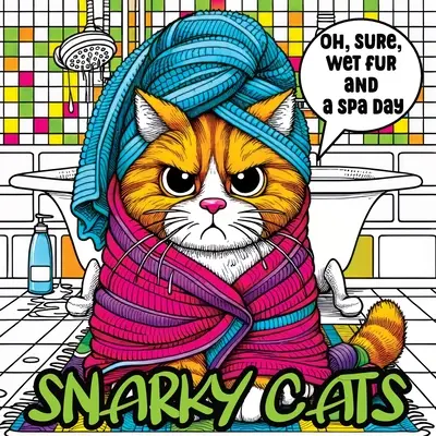 Snarky Cats : Livre de coloriage avec une touche d'audace et d'humour relaxant, un plaisir sarcastique pour les amoureux des chats. - Snarky Cats: Coloring Book with a Touch of Sass and Relaxing Humor, Sarcastic Fun for Cat Lovers