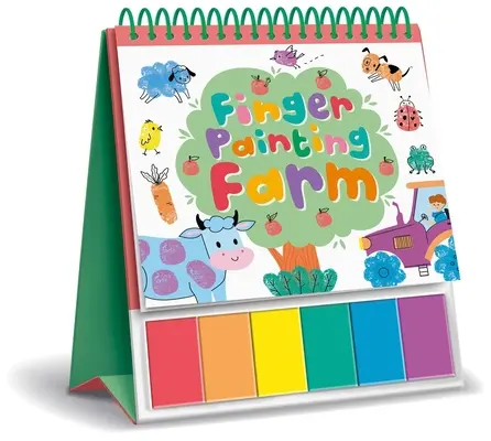 Finger Painting Farm : Livre de coloriage sur chevalet avec 6 peintures - Finger Painting Farm: Easel Coloring Book with 6 Paints