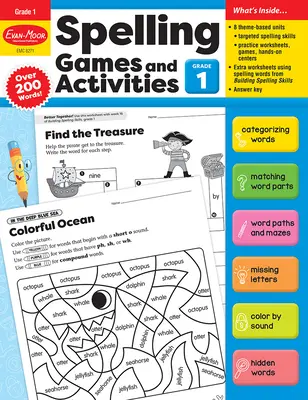Spelling Games and Activities, Grade 1 Teacher Resource (en anglais) - Spelling Games and Activities, Grade 1 Teacher Resource