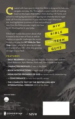 Bible NIV pour les adolescents, couverture rigide : Les bases de l'écriture dans les médias : les principes de l'écriture dans les médias - NIV Bible for Teen Guys, Hardcover: Building Faith, Wisdom and Strength