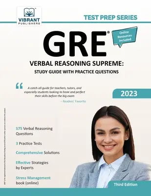 GRE Verbal Reasoning Supreme : Study Guide with Practice Questions (en anglais) - GRE Verbal Reasoning Supreme: Study Guide with Practice Questions