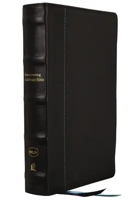 Bible d'étude à la rencontre de Dieu : La Bible d'étude de la rencontre avec Dieu : les idées de Blackaby Ministries sur la vie de notre foi (Nkjv, cuir véritable noir, lettres rouges, caractères d'imprimerie confortables, index de pouce). - Encountering God Study Bible: Insights from Blackaby Ministries on Living Our Faith (Nkjv, Black Genuine Leather, Red Letter, Comfort Print, Thumb Ind