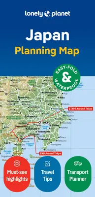 Lonely Planet Japon Carte de planification 2 - Lonely Planet Japan Planning Map 2