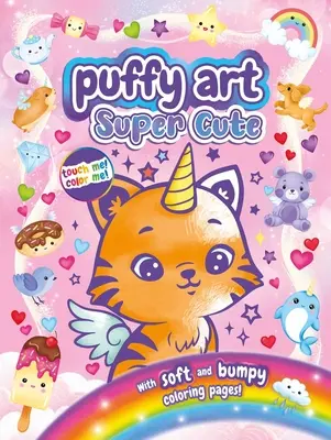 Super Cute Puffy Art : Livre de coloriage à toucher et à sentir - Super Cute Puffy Art: Touch and Feel Coloring Book